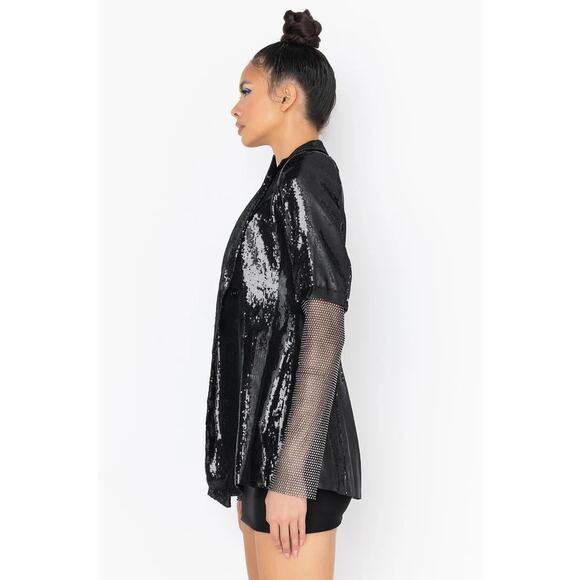 NWT - Akira Ball Drop Sequin Blazer - Picture 4 of 6